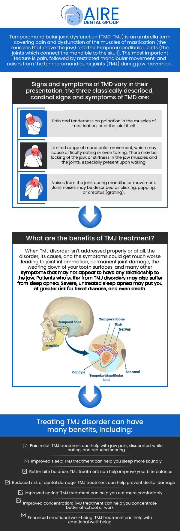 At Aire Dental Group, Dr. Nader Amiran understands your struggle. We are committed to being a top TMJ dentist in the area, offering a pathway to lasting relief. Our expertise lies in uncovering the true source of your discomfort—be it a clicking jaw, debilitating headaches, or facial pain—and crafting a personalized plan to not just manage symptoms but to resolve the issue for good. For more information, contact us or request an appointment online. We are conveniently located at 6224 Main St suite c, Downers Grove, IL 60516. At Aire Dental Group, Dr. Nader Amiran understands your struggle. We are committed to being a top TMJ dentist in the area, offering a pathway to lasting relief. Our expertise lies in uncovering the true source of your discomfort—be it a clicking jaw, debilitating headaches, or facial pain—and crafting a personalized plan to not just manage symptoms but to resolve the issue for good. For more information, contact us or request an appointment online. We are conveniently located at 6224 Main St suite c, Downers Grove, IL 60516.